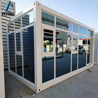 Maison conteneur détachable, maison préfabriquée facile à assembler 20ft/40ft, villa modulaire en acier à faible coût, bureau préfabriqué OEM pour jardin et camping