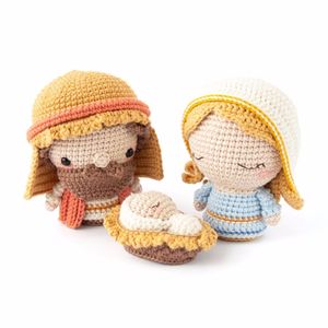 Nativité Scène DIY <span class=keywords><strong>Crochet</strong></span> Jouets Noël Mini Amigurumi Mary <span class=keywords><strong>Crochet</strong></span> Saint Joseph Poupée - Product Image 2