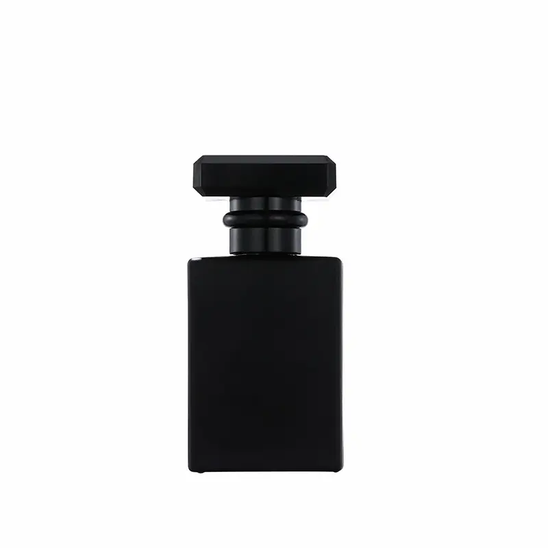 Матовый черный 30 мл 50 мл 100 мл Новый дизайн сделать свой собственный флакон для духов private label черный прозрачный стеклянный масляный насос бутылка с распылителем