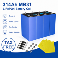 Cellule LiFePO4 MB31 de qualité A 3.2V 314Ah avec code QR original, stock UE, sans taxes, pour stockage solaire domestique 16kWh, compatible avec les onduleurs standard