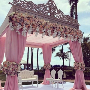 10x10ft Heavy Duty <b>Backdrop</b> <b>Stand</b> Kit, Adjustable Pipe and Drape Kit for Wedding, Party, Christmas, Birthday Decorations - Product Image 5