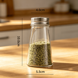 <span class=keywords><strong>Bocaux</strong></span> à épices <span class=keywords><strong>en</strong></span> <span class=keywords><strong>verre</strong></span> coniques, économiques et fonctionnels, avec couvercles, récipients à condiments, 100 ml, pot à épices <span class=keywords><strong>en</strong></span> <span class=keywords><strong>verre</strong></span> avec couvercle doseur - Product Image 2