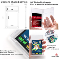 Dalle de Carte Gradée Ultra-Sonore Transparente 35PT Personnalisée en Acrylique pour Cartes à Collectionner, Étui Support de Classement, pour Dalles CGC PSA