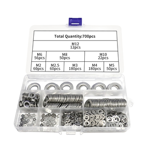 Kit de 700 rondelles et joints lisses assortis M2 M3 M4 M5 M6 M12, emballé en boîte, ensemble de quincaillerie de fixation - Product Image 2