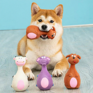 Hot Sale Safe and Non-toxic <b>Interactive</b> Chewing Rubber & Latex Squeaky Ball <b>Dog</b> <b>Toy</b> Indoor Use Custom Logo - Product Image 1