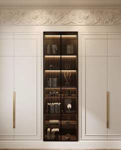 Vermont Custom New Muebles de dormitorio Diseño moderno Puerta Ropa Armario Estilo coctelera de madera Armario Walk In Closet Gabinete - Product Image 2