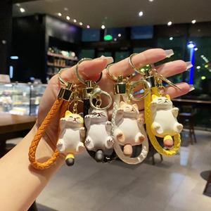 Manufacturer's Cute Cartoon <b>Cat</b> Keychain 3D PVC Plastic Resin Car Key <b>Ring</b> Creative Animal Pattern Gift Bag Pendant for Kids - Product Image 5