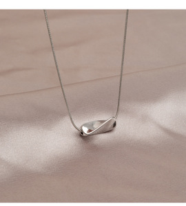 Minimalist Stainless Steel Pendant <b>Necklace</b> Snake Chain Gold Plated Unisex Everyday Wearing - Product Image 3