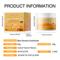 Crème de Soulagement Naturel des Douleurs Musculaires et Articulaires au Venin d'Abeille, Marque Privée OEM, 60g, pour Cou, Épaules, Genoux, Pieds – Vente en Gros