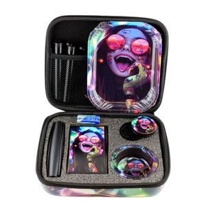 Smoke Shop Venta al por mayor 6 en Kit Cenicero Amoladora Juego de bandeja rodante para moler tabaco conveniente Accesorios para fumar - Product Image 2