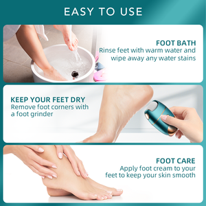 PRITECH مطحنة قدم كهربائية بسرعتين محمولة مزيل للجلد الميت مزيل باديكير الكالس كهربائي مع شاشة ليد - Product Image 6