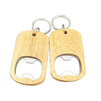 Porte-clés en bois impression personnalisée Logo rond en métal plaine ouvre-bouteille porte-clés porte-clés en bois porte-clés en bois pour l'impression de gravure