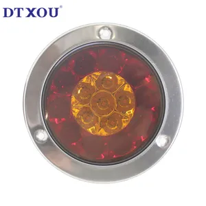 12V 24V Merah LED Bulat Permukaan Gunung Ekor Lampu LED Ekor Trailer Truk Trailer Ekor Lampu JY-2016