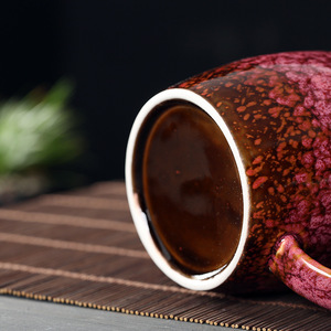 European Retro Eco-Friendly <b>Ceramic</b> <b>Mug</b> Flower Pattern Kiln-Turned Glaze Reusable Personalized Gift for Back to School - Product Image 4