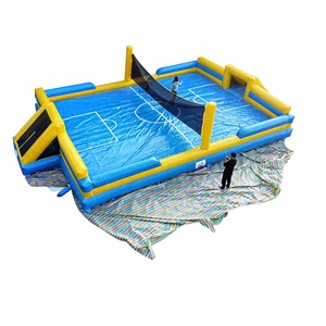 Castillo Inflable Comercial con <span class=keywords><strong>Canchas</strong></span> <span class=keywords><strong>de</strong></span> Tenis/Fútbol, PVC Resistente, <span class=keywords><strong>Alquiler</strong></span> <span class=keywords><strong>de</strong></span> Piscina para Niños, 16m*9m, Personalizable - Product Image 2