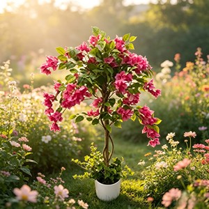 High Quality Real Touch Artificial Silk Bougainvillea <b>Trees</b> Durable Indoor Desktop Plants - Product Image 5