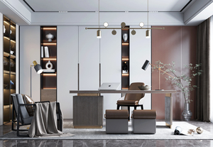 Panel de madera maciza blanco moderno, estantería duradera, muebles clásicos para el hogar, diseño para el hogar, oficina, sala de estar o pared del apartamento - Product Image 4