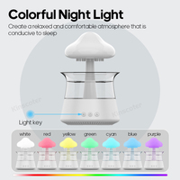Veilleuse LED électrique Goutte d'eau Aroma Mist Air Humidifier Rain Cloud Humidifier Aroma Oil Diffuser