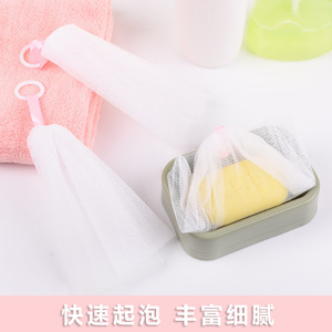 Jabón artesanal y limpiador facial, bolsa de malla de plástico blanca para espuma, para el cuidado suave de la piel - Product Image 5