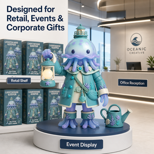 Statuetta Personalizzata di Marinaio Guardiano delle Meduse, Giocattolo in Vinile, Statua Marina da Collezione OEM ODM - Product Image 1