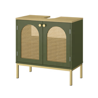 Meuble de rangement multifonctionnel grande capacité style ferme en rotin pour la maison, la villa, le salon et la salle de bain