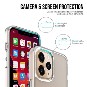 Coque de protection antichoc transparente en TPU + PC <span class=keywords><strong>rigide</strong></span> effet cristal pour iPhone 12 13 14 15 16 17 Pro Max - Product Image 5