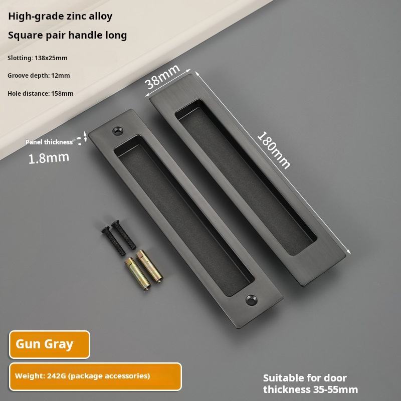 Square 180x38=Gun Grey