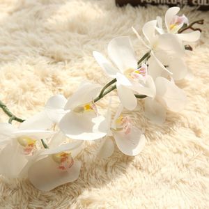 Orchidées en plastique <span class=keywords><strong>de</strong></span> 92 cm en gros, Phalaenopsis artificielle blanche en vrac, fleurs décoratives à tige en soie - Product Image 3