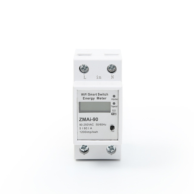 Smart WiFi Digital Energy Meter by Tuya - LCD Display for Single Phase Electric Monitoring