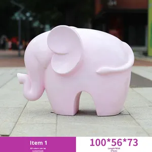Escultura de Paisaje de Fibra de Vidrio para Exteriores, Diseño Abstracto de Animal Bonito, Elefante, para Jardín Pequeño, Centro Comercial, Parque Comunitario, Espacio Verde - Product Image 6