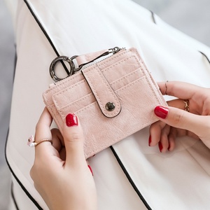 Boshiho Customized Genuine Card Holder Purse Fashion Leather Wallet Card Holder <b>Coin</b> <b>Pouch</b> for Women - Product Image 2