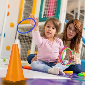 Ensemble de jeux de lancer d'anneaux en plastique MYT, jeux de carnaval en plein air, jeux de lancer pour enfants et adultes, fête d'anniversaire, <span class=keywords><strong>jeu</strong></span> de pelouse dans la cour (26 pièces) - Product Image 4