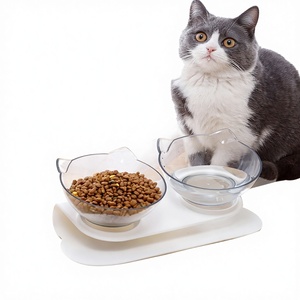 Comederos Dobles para Mascotas con Protección <span class=keywords><strong>de</strong></span> Cuello Elevado, Antideslizantes y con Boca Inclinada para Perros y Gatos, para Comer y Beber - Product Image 3