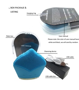 <span class=keywords><strong>Cepillo</strong></span> de Limpieza Facial Eléctrico de Silicona con Soporte de Almacenamiento, Exfoliante, Limpiador Profundo de Poros para Rostro, Cuerpo y Piel Sensible - Product Image 1