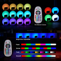 Projecteur LED RGB 50W 100W avec télécommande, fonction de mémoire, 16 modes de changement de couleur, lampe LED avec prise EU/UK