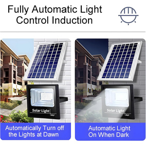 ไฟสปอร์ตไลท์ LED พลังงานแสงอาทิตย์สำหรับภายนอกอาคาร แบบขายส่ง IP67 ตัวเรือนอลูมิเนียม 200W/300W แบตเตอรี่ LiFePO4 พร้อมรีโมทคอนโทรล ปรับความสว่างได้ แสงขาว 6000K รับประกัน 3 ปี - Product Image 3