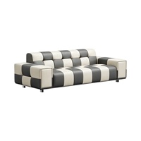Ensemble de canapés sectionnels modernes en cuir véritable avec rembourrage en éponge pour salon et usage hôtelier