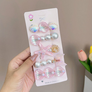 5 unids/set Amor frente perlas corazón flor Rosa Clip lateral dulce flequillo horquilla lindo pato pico Clip accesorios para el cabello - Product Image 5