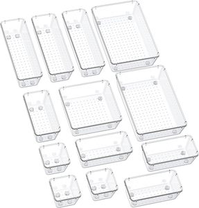 Transparent <b>Drawer</b> Organizer Four Sizes, Random Combinations Cosmetic Organizer Kitchen <b>Drawer</b> Organizer - Product Image 1