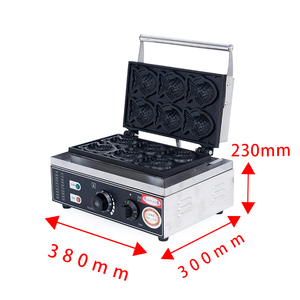 Plaques amovibles en forme de poisson en fonte Commercial 6 pièces <span class=keywords><strong>gaufrier</strong></span> de poisson Type électrique Taiyaki <span class=keywords><strong>gaufrier</strong></span> Machine - Product Image 2