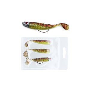 Silicone Bait Soft Lure 15g/25g Soft Plastic Lure Pinfish With Crank Hook T-Tail 6 Colors Fishing Silicone Lure Artificial Bait