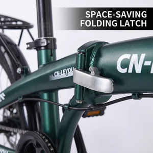 <span class=keywords><strong>Bicicleta</strong></span> <span class=keywords><strong>Plegable</strong></span> Urbana de 20 Pulgadas, Cuadro de Aleación de Aluminio, Color Verde Oscuro Metálico, Ligera, Frenos Dobles en V, Reforzada en la Parte Trasera - Product Image 2