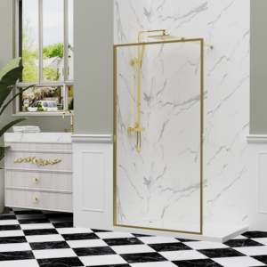 Qualité or aluminium salle de <span class=keywords><strong>douche</strong></span> écran de <span class=keywords><strong>douche</strong></span> profil 6/8mm porte de <span class=keywords><strong>douche</strong></span> en verre trempé pour salle de bain - Product Image 2