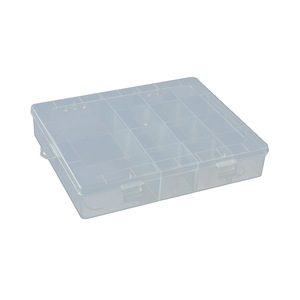 Transparent Plastic <b>Storage</b> <b>Box</b> 14 Grids With Lid For Jewelry <b>Tools</b> Beads Organizing Rectangle Shape - Product Image 4
