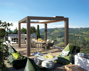 Pergola Bioclimatique en Aluminium Builite Motorisée à Toit Rétractable, Écologique et Durable, avec Télécommande, pour Extérieur - Product Image 4