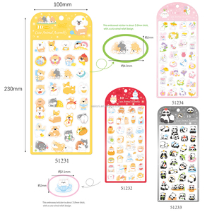 ネコニ人気透明クリスタル可愛いペットパンダ猫と犬携帯電話装飾ステッカー クリスタル3Dエンボスステッカー - Product Image 6