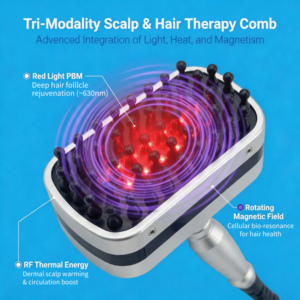 Consola Profesional ODM para Masaje de Cabeza con Luz Roja, Rotación Magnética y Vitalidad Capilar para Suministro en Salas de SPA - Product Image 3
