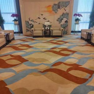 Tappeto di fabbrica personalizzato di alta qualità camere d'albergo sala riunioni sala banchetti in lana di nylon in fibra di bambù viscosa tappeto fatto a mano - Product Image 5