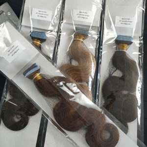 ผมต่อแบบเทป 100 กรัม ผมแท้รัสเซียแบบ Double Drawn  ลอนบอดี้เวฟ เกรดเวอร์จิ้น เรมี่ คุณภาพหรูหรา ต่อแบบไร้รอยต่อ ใช้ได้ทั้งศีรษะ - Product Image 2