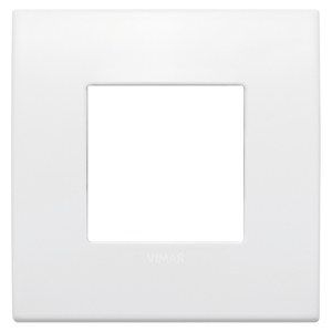 Plaque d'interrupteur mural Vimar Classic 2M Polar Matt Total Look - Product Image 1
